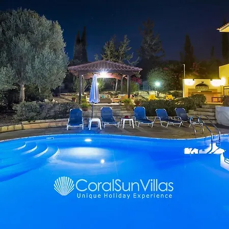 Large Pool Garden, Billiard, Peaceful Area, Near To The Sea, Coral Bay Paphos * Pégeia