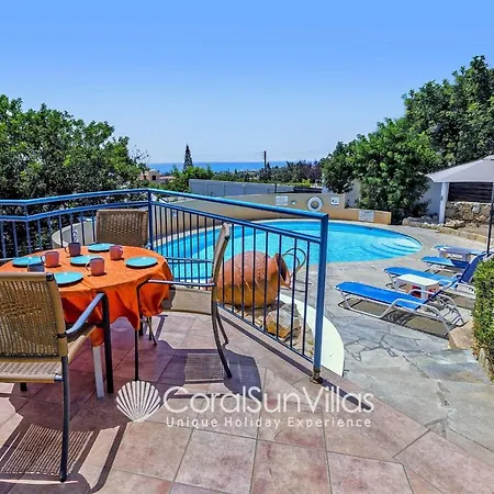 Large Pool Garden, Billiard, Peaceful Area, Near To The Sea, Coral Bay Paphos Villa Pégeia