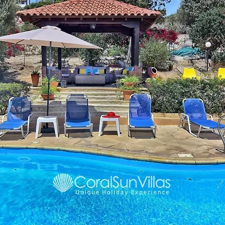 Large Pool Garden, Billiard, Peaceful Area, Near To The Sea, Coral Bay Paphos Villa