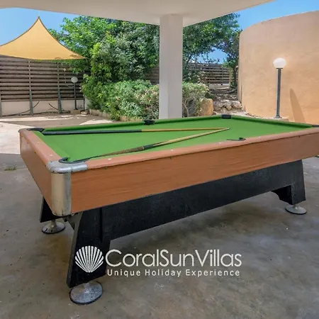Large Pool Garden, Billiard, Peaceful Area, Near To The Sea, Coral Bay Paphos Villa *