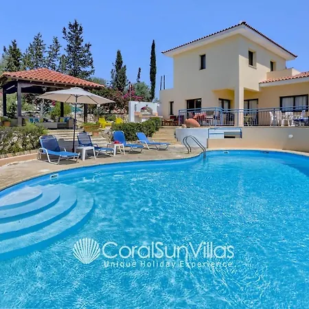 Large Pool Garden, Billiard, Peaceful Area, Near To The Sea, Coral Bay Paphos Вилла *