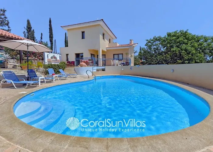 Large Pool Garden, Billiard, Peaceful Area, Near To The Sea, Coral Bay Paphos Villa