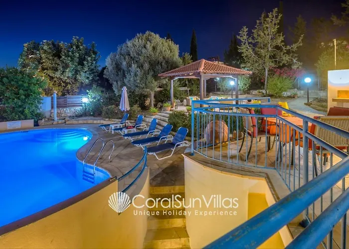 Large Pool Garden, Billiard, Peaceful Area, Near To The Sea, Coral Bay Paphos Villa *