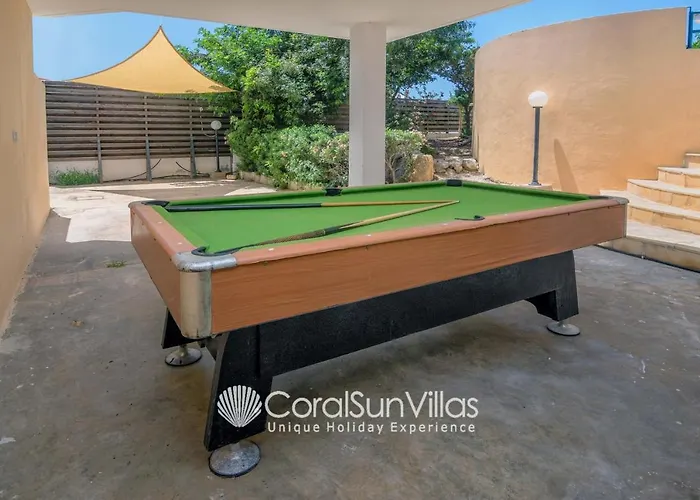 Large Pool Garden, Billiard, Peaceful Area, Near To The Sea, Coral Bay Paphos Villa *
